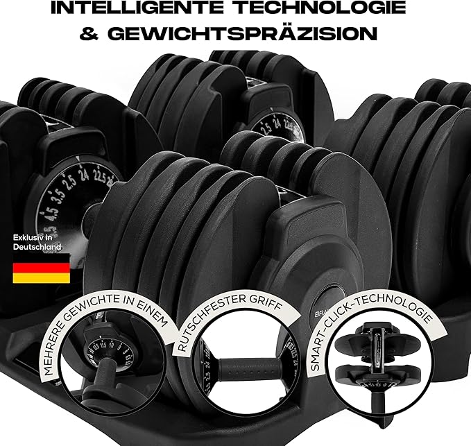 BRAINGAIN Nastavitelný pár krátkých činek, 15 v 1 (24 kg) hmotnostní stupně